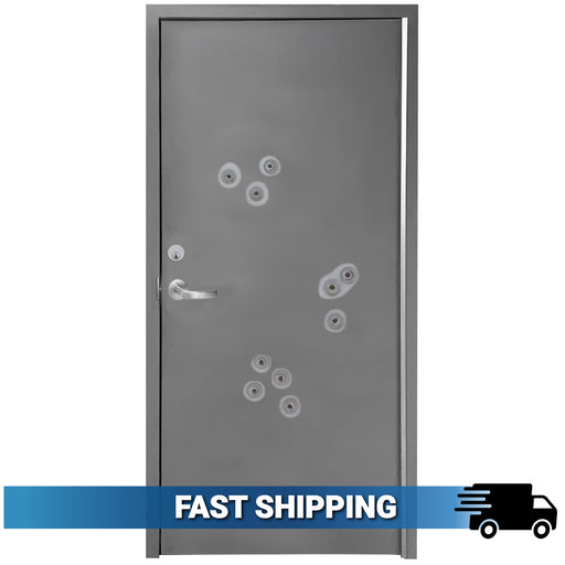 Bullet Resistant Steel Door with Bullet Holes and Fast Shipping