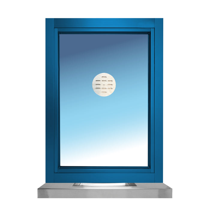 Ready Access 503 Ticket Window Blue Frame with Shelf Deal Tray