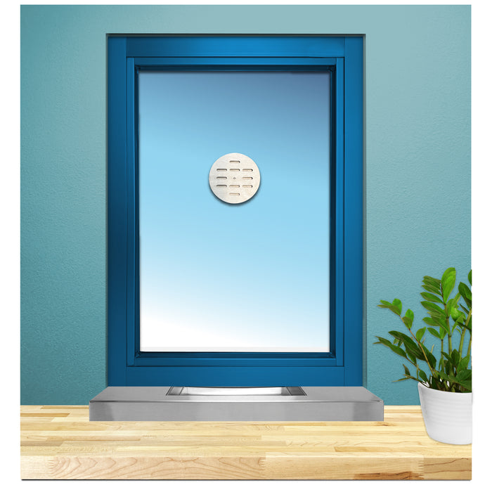 Ready Access 503 Ticket Window Blue frame with shelf and deal tray example