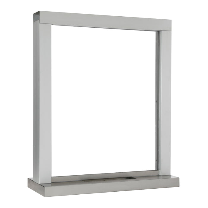 Ticket window speak around clear anodized aluminum