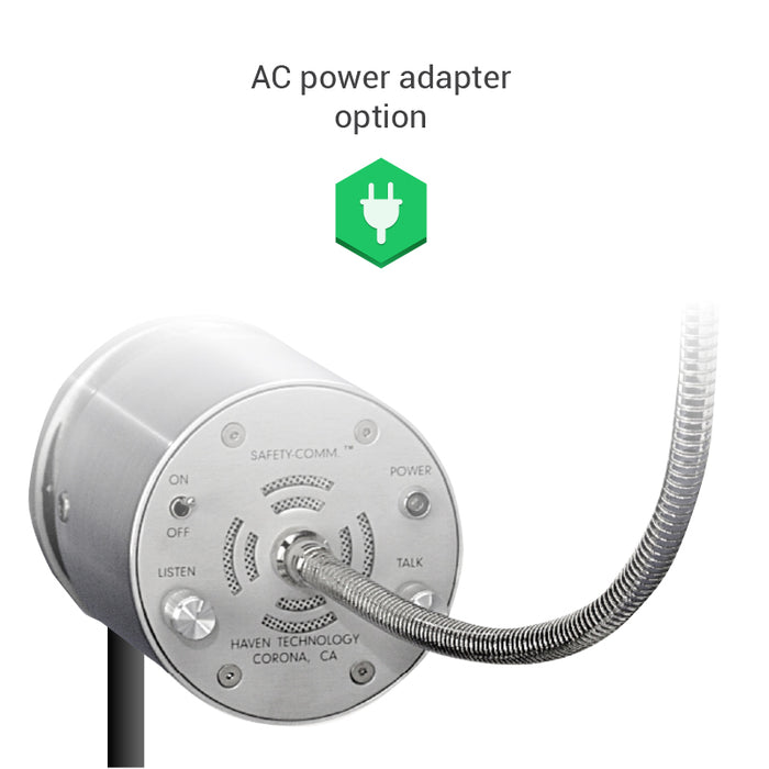 Amplified speak-thru AC power option