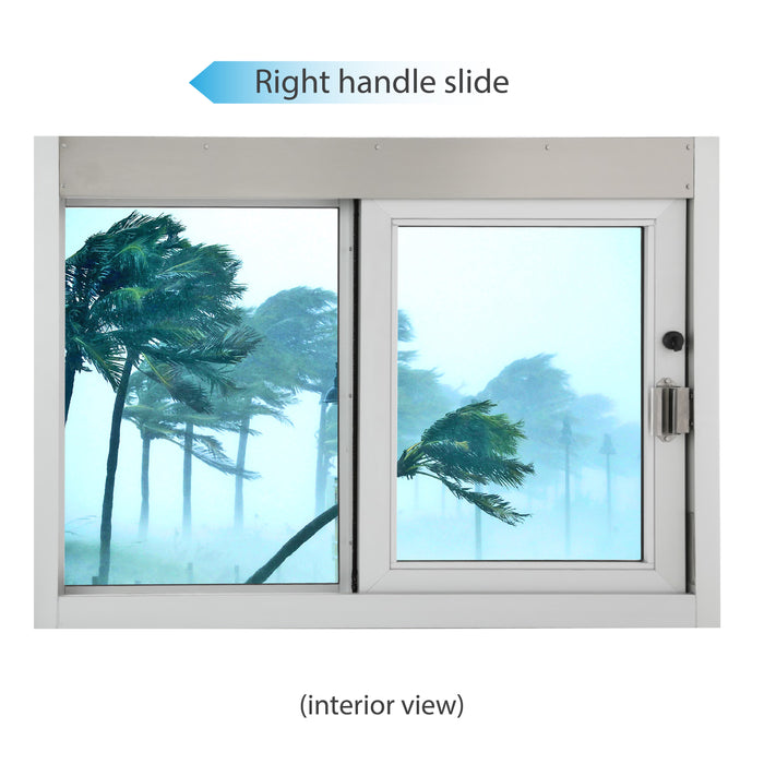 Quikserv CSE-QS-SC-IP | Hurricane Impact Rated Self Closing Drive-Thru Slider Window | Multiple Sizes