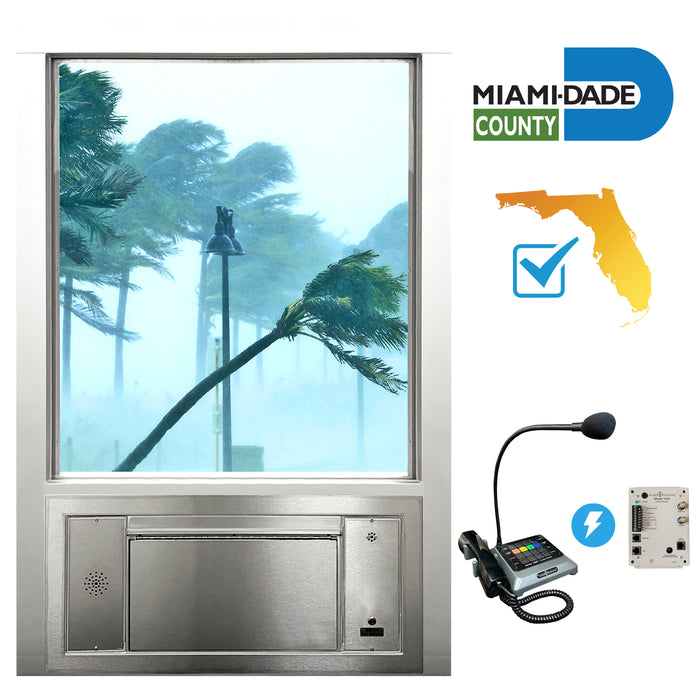 Quikserv PCJ-130-IP & QSP-713S-Mini-IP | Pharmacy Drive-thru Package | Hurricane Impact Rated