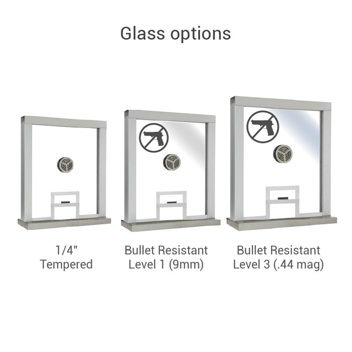 Ticket window bullet resistant.Quikserv Ticket window with slide up Covenant Security