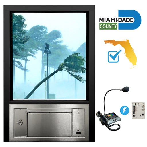 Quikserv PCJ-130-IP & QSP-713S-Mini-IP | Pharmacy Drive-thru Package | Hurricane Impact Rated