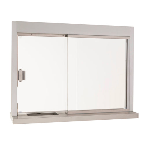 Interior self closing transaction window view