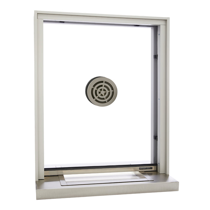 Armortex bullet resistant security transaction ticket pass thru window Covenant Security