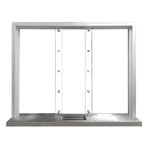 Quikserv Baffled Transaction Window with Roxbury Design along with base and deal tray