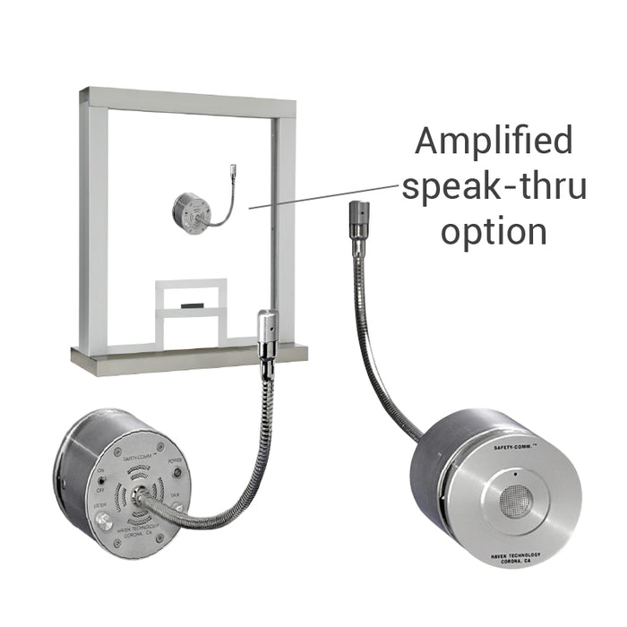 Quikserv Ticket window with slide up Covenant Security