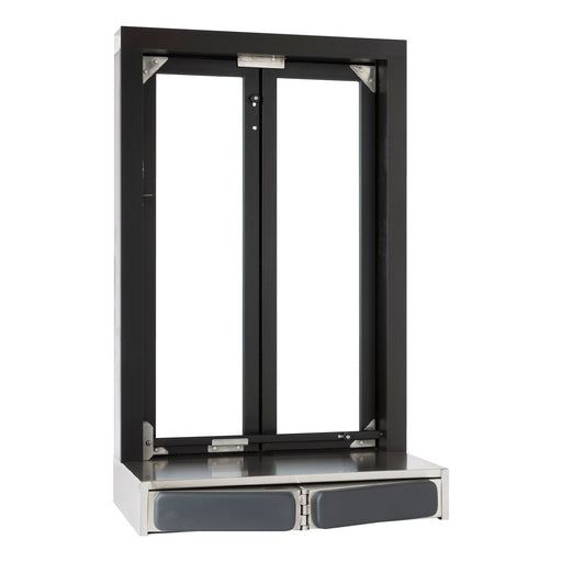 Push Bar Bi-Fold Transaction Window Bronze