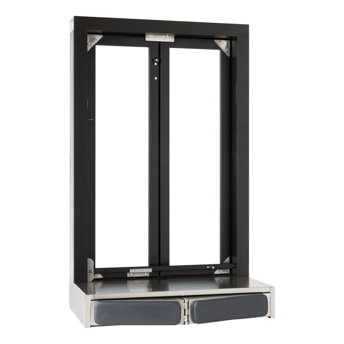 Push Bar Bi-Fold Transaction Window Bronze