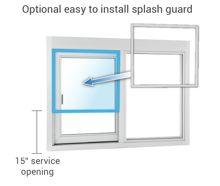 Quikserv CSE-QS-SC-SplashGuard | Splash Guard for the Self Closing Windows | SC Series