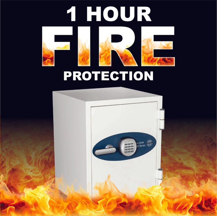 Phoenix Safe 1 Hour Fireproof Safe with Digital Lock, Protection from Fire, Impact, and Water, 1.75 cubic feet, 502