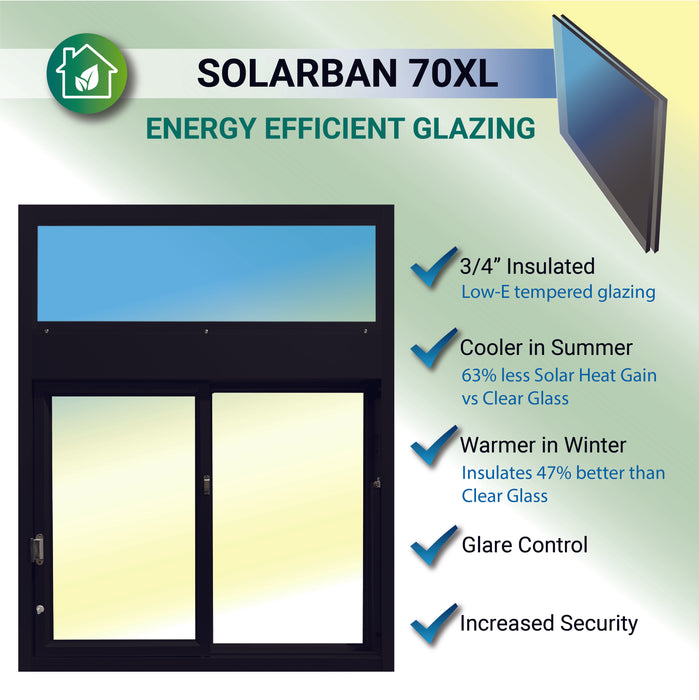 Ready Access 600 Low-e Drive Thru Slider Window Solarban 70XL Low E Glazing