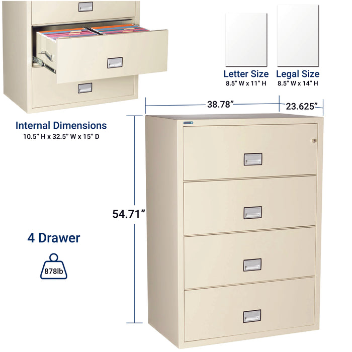 LAT3W38 Phoenix Fire Rated File Putty 4 drawer Covenant Security Equipment