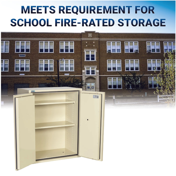 Phoenix Safe 44 inch Fireproof Storage Cabinet with Water Seal and Key Lock 10 Cubic Feet, FRSC36