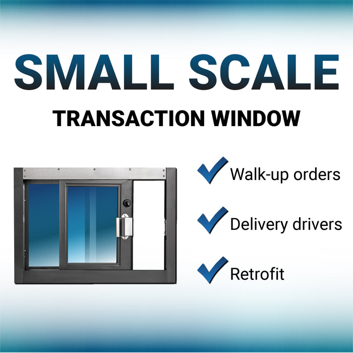 Quikserv Small Scale Side Sliding Transaction Window