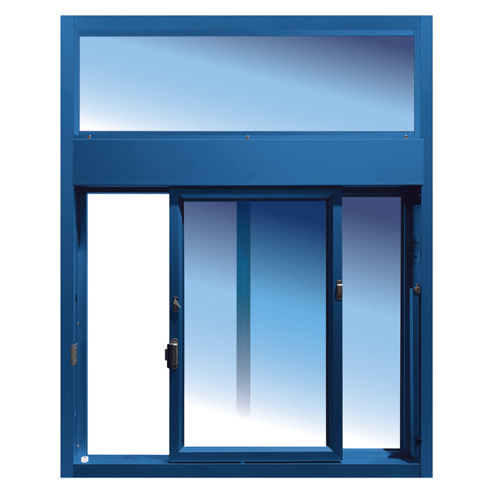 Ready Access 275 Self Closing Drive-Thru Slider Window with Transom | 47.5"H x 59.5"H | Multiple Color Options