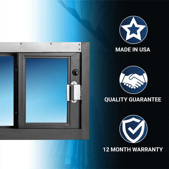 Quikserv Small Scale Side Sliding Transaction Window