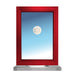 Ready Access 503 Ticket Window Red frame with shelf
