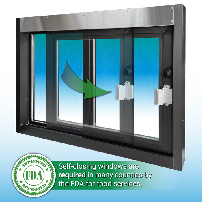 Quikserv Small Scale Side Sliding Transaction Window
