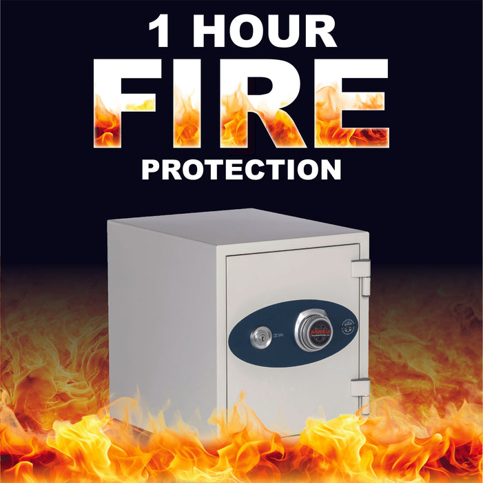 Phoenix Safe Phoenix Olympian 1-Hour Dual Control Fireproof Safe for Home or Office 0.87 cu ft, 1232 Covenant Security