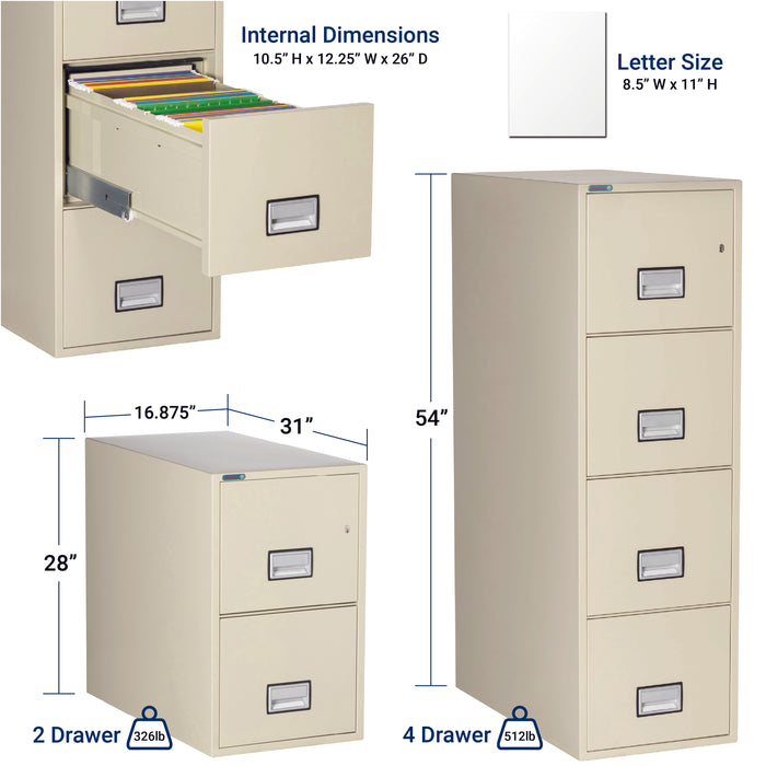 LTR2W31 Phoenix Safe Letter 2 Drawer Dimensions Covenant Security