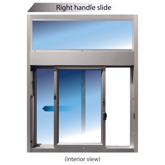 Ready Access 275 Self Closing Drive-Thru Slider Window with Transom | 47.5"H x 59.5"H | Multiple Color Options