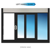 SS-4844-E - Bronze Left Hand Electric Single Slider - 1/4" Tempered - 47 1/2" x 43 1/2"