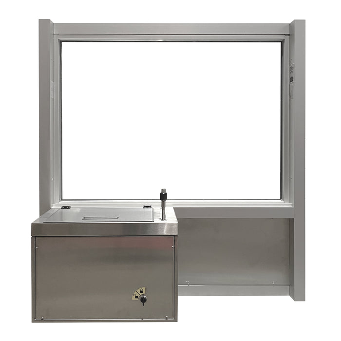 Ready Access 603 Security Window – Fixed Pane with Transaction Drawer Covenant Security Equipment