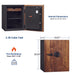 Phoenix 700 DBAUM, Luxury Fingerprint Walnut Door 1 Hour Protection Safe | 2.28 cubic feet