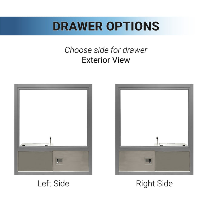 Ready Access 603 Security Window – Fixed Pane with Transaction Drawer Covenant Security Equipment