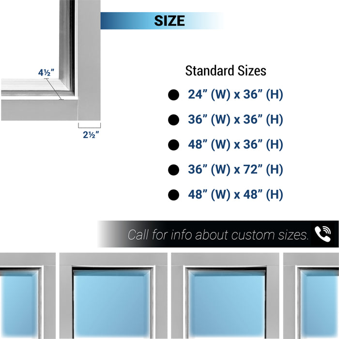 Bullet and Blast Resistant Fixed Exterior Aluminum Window | 400 Series