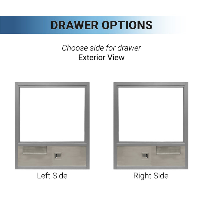 603 Ready Access Security Window – Fixed Pane with Cash Transaction Drawer Covenant Security Equipment 