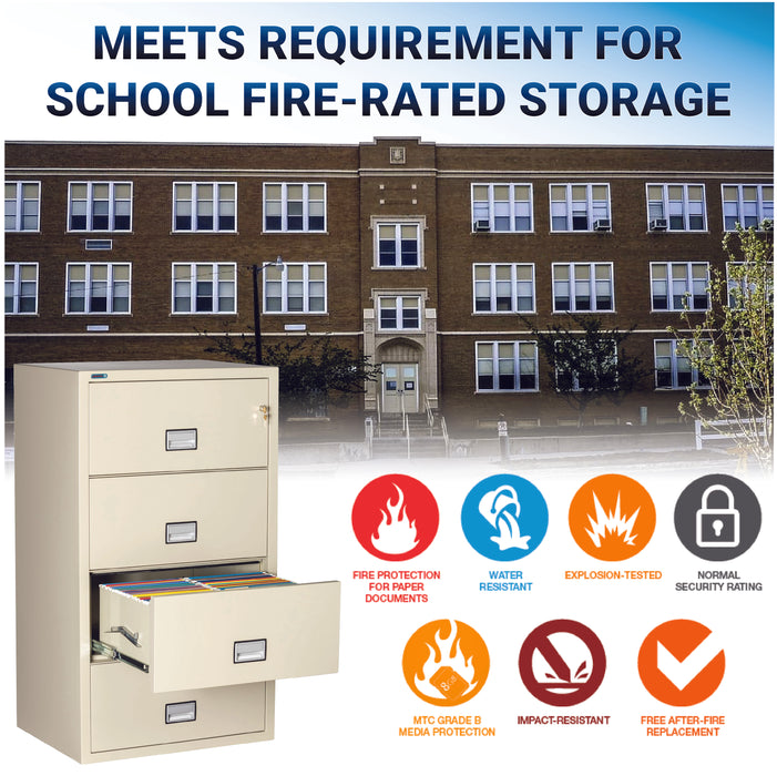 Phoenix Safe lateral file 3 drawer LAT3W31  school fire rated storage Covenant Security Equipment