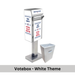 Extra-Small Ballot Drop Box (450) On Concrete - Vote Box - White vinyl