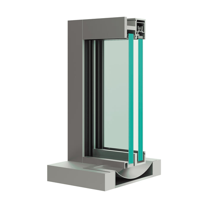 Bullet and Blast Resistant Aluminum Exterior Slide Window (BR 250 ESW)