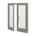Bullet Resistant Aluminum Entry Door, Medium Stile
