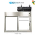 California SS-4035E 432 sq in, clear anodized, right hand, with Quikserv air curtain (interior view)