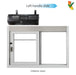 California SC-4030 432 sq in, clear anodized, left hand, with Quikserv air curtain (interior view)