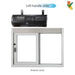 California SC-3030 clear anodized, left hand, with Quikserv air curtain (interior view)