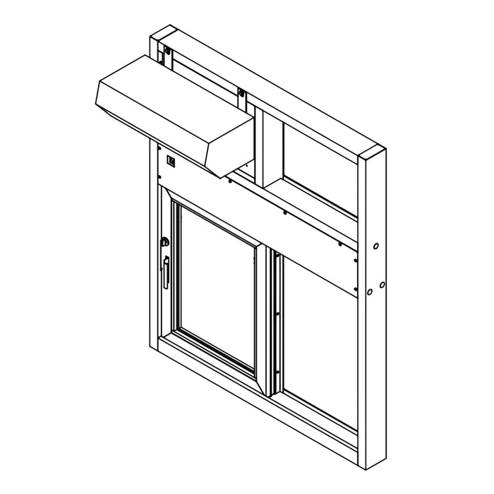 IFT-4860E-B-L DRIVE THRU WINDOW Electric Single Slider with Non-heated Air Curtain, Brz Alum, Left 47 1/2" x 59 1/2"