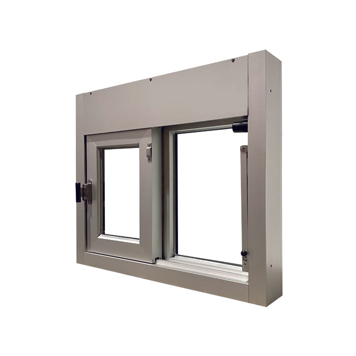 Ready Access Walkup Delivery Slider Window Clear Frame Covenant Security Equipment Angle 2