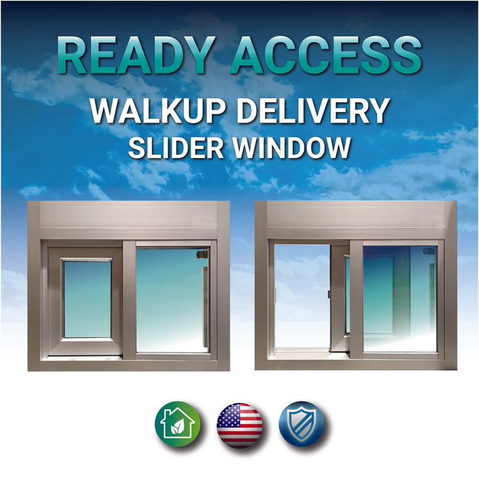 Ready Access Walkup Delivery Slider Window Clear Frame Covenant Security Equipment Dimensions Ad