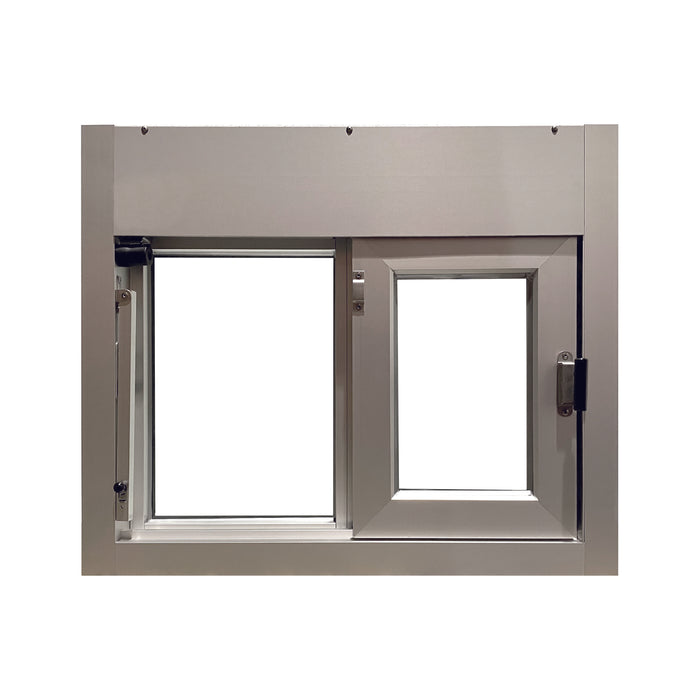 Ready Access Walkup Delivery Slider Window Clear Frame Covenant Security Equipment Inside