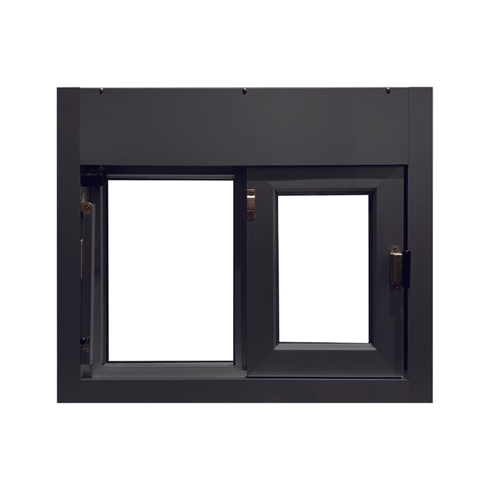 Ready Access Walkup Delivery Slider Window Covenant Security Equipment Grey Frame