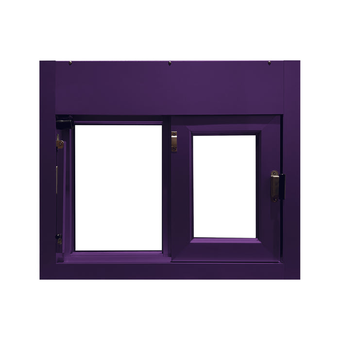 Ready Access Walkup Delivery Slider Window Covenant Security Equipment Purple Frame