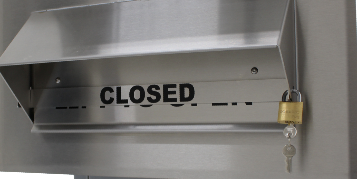 Lockable Lift Plate for In-Wall Depository Unit