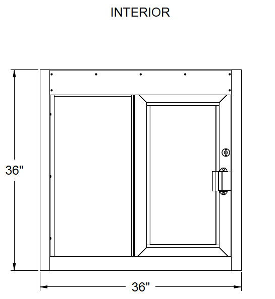 QS-FAH-113626 | 9047-CR - SC-3030C-R - Drive Thru Window | Standard w/micro switch installed