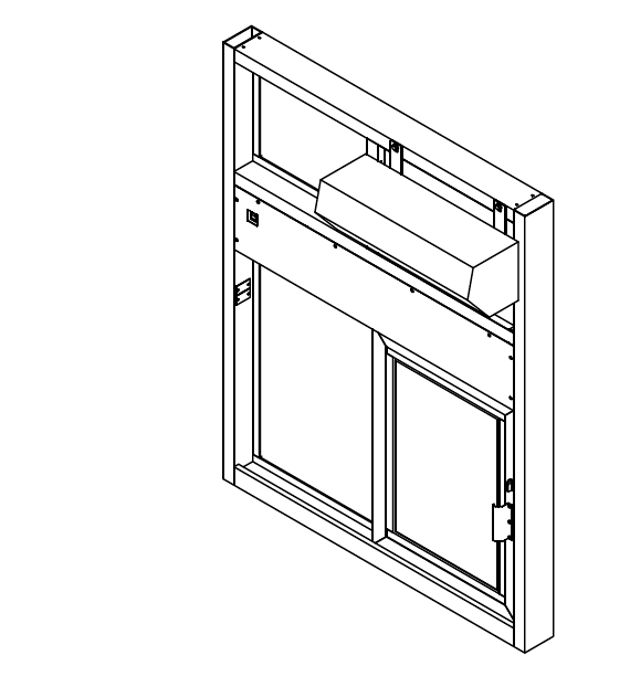 Quikserv QS-FAH-112189 | 9685 - IFSST-4860E - 47-1/2" W x 59-1/2" H - 1" Insulated - Pre-Wire - Bronze Right